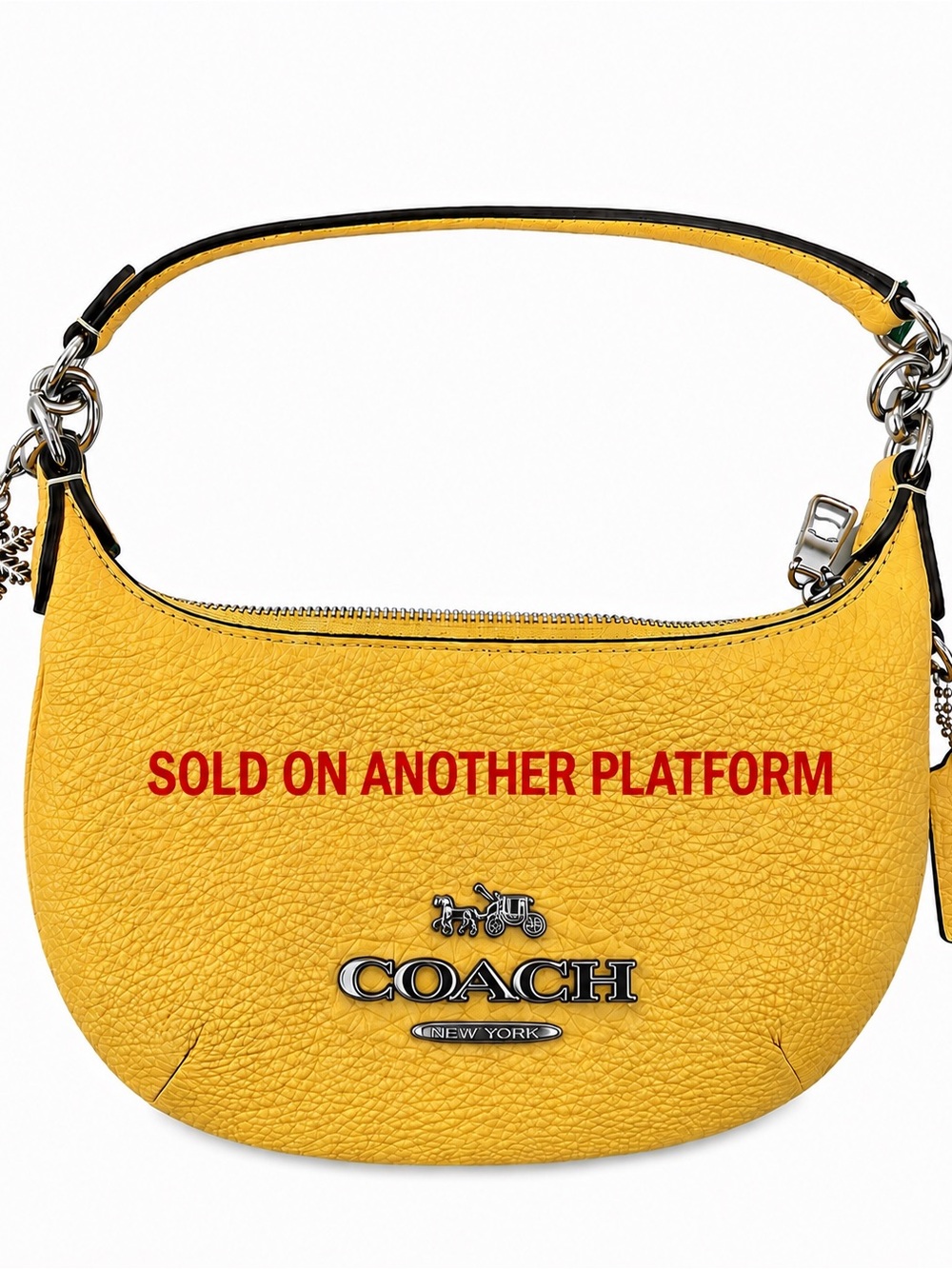 SOLD Coach Mini Payton shoulder bag in the color Daisy  Pebbled Leather Hobo Bag